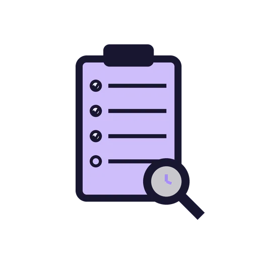 Clipboard icon representing testing methodology