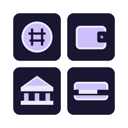 Grid icon comparing payment methods